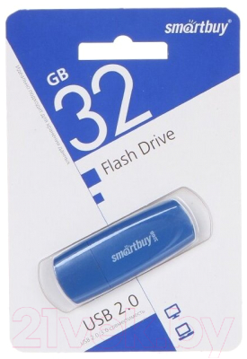 Usb flash накопитель SmartBuy Scout Blue 32GB (SB032GB2SCB)