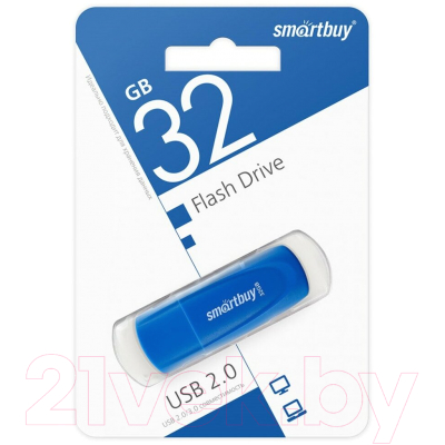 Usb flash накопитель SmartBuy Scout Blue 32GB (SB032GB2SCB)