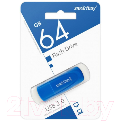 Usb flash накопитель SmartBuy Scout Blue 64GB (SB064GB2SCB)