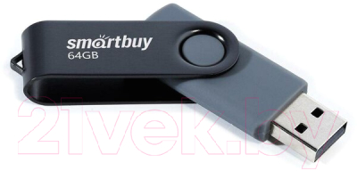 Usb flash накопитель SmartBuy Twist Black 64GB (SB064GB2TWK)