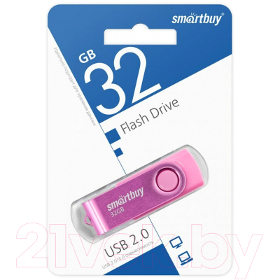 Usb flash накопитель SmartBuy Twist Pink 32GB (SB032GB2TWP)