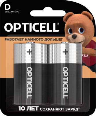 Комплект батареек Opticell Basic D 5051005 - фото