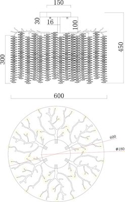 Люстра Kinklight Шанти 07871-60PD.33