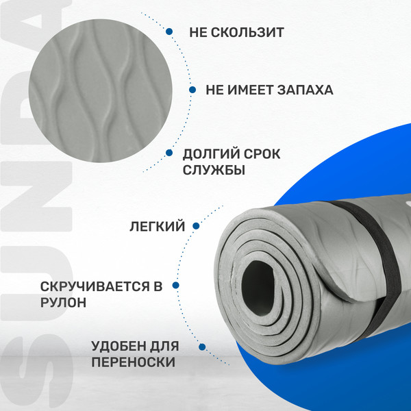 Коврик для йоги и фитнеса Sundays Fitness IR97505C