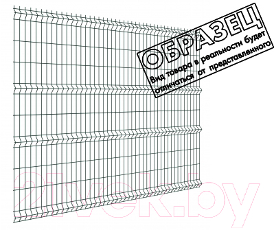 3D панель заборная Белзабор Light RAL 8017 GL 2030x2500мм - фото