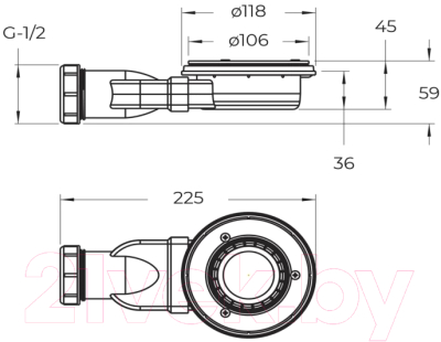 Трап для душа BelBagno TRAY-AS-UNO-CR