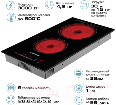 Электрическая варочная панель Endever Skyline DP-62 (черный)