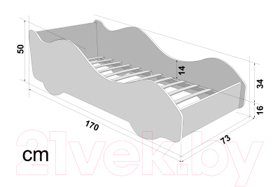 Стилизованная кровать детская Бельмарко Тачка / 512