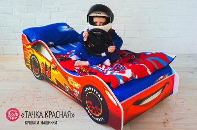 Стилизованная кровать детская Бельмарко Тачка / 512