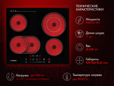 Электрическая варочная панель Endever Skyline DP-64 (черный)