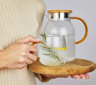 Чайный набор Makkua Ribbed Glassware RT1200 + RC300