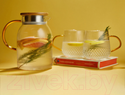 Чайный набор Makkua Ribbed Glassware RT1200 + RC300