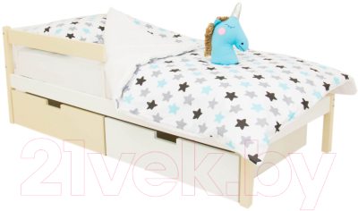 Односпальная кровать детская Бельмарко Skogen classic / 583 (бежевый/белый)