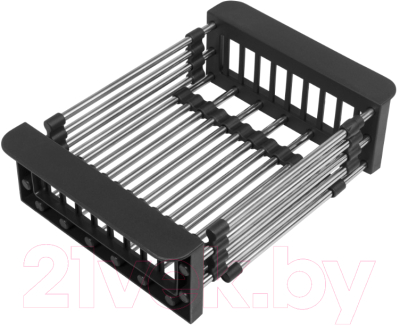 Мойка кухонная Arfeka Eco AR 50x50 + CL AR + DS AR (Black Decor PVD Nano, с дозатором и коландером)