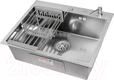Мойка кухонная Arfeka Eco AR 60x50 + CL AR + DS AR - фото