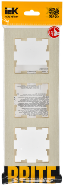 Рамка для выключателей и розеток IEK Brite BR-M32-51-K10