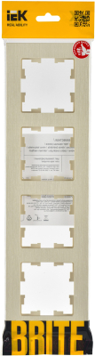 Рамка для выключателей и розеток IEK Brite BR-M42-51-K10