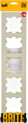 Рамка для выключателей и розеток IEK Brite BR-M52-51-K10