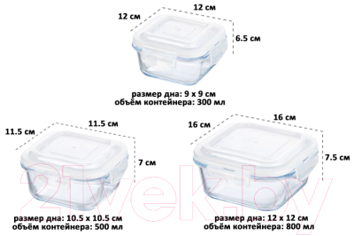 Набор контейнеров Elan Gallery 360144