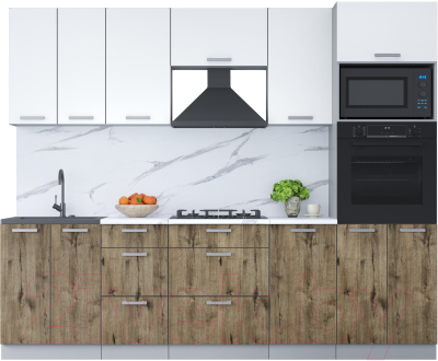 Кухонный гарнитур Интерлиния Мила Лайт 2.6 ВТ - фото