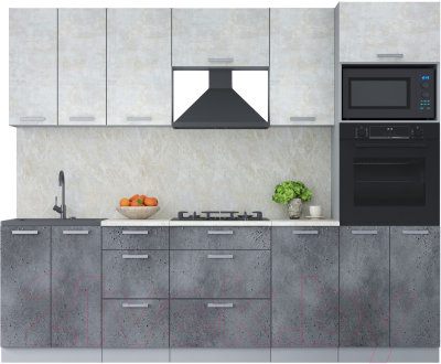 Кухонный гарнитур Интерлиния Мила Лайт 2.6 ВТ - фото