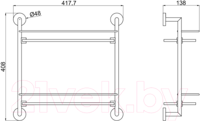 Полка для ванной Allen Brau Priority 6.31015-MG / 323767 (графит браш)