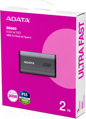 Внешний жесткий диск A-data SE880 2TB (AELI-SE880-2TCGY)