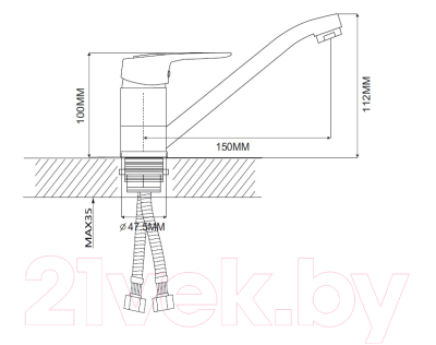 Смеситель Ekko EM4504-2