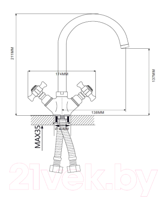 Смеситель Ekko EM4524