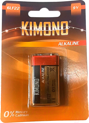 Батарейка Kimono Alkaline 6LF22 1BL - фото