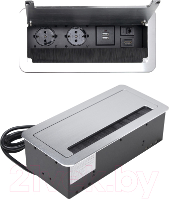 Блок розеточный AKS Atlas USB выдвижной