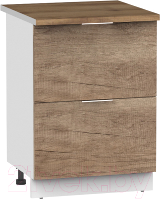 Шкаф-стол кухонный Интермебель Микс Топ ШСР 850-11-500 (дуб каньон/дуб флагстаф темный) - фото