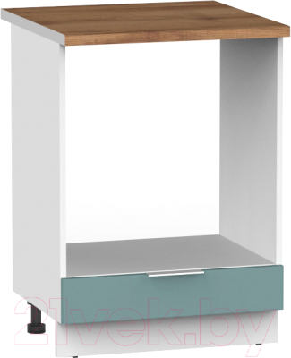 Шкаф под духовку Интермебель Микс Топ ШСР 850-33-600 (сумеречный голубой/дуб флагстаф темный) - фото