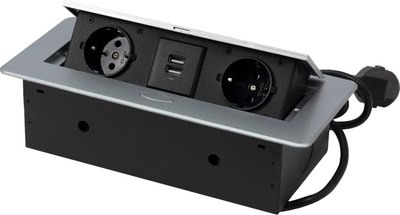 Блок розеточный AKS Nova USB выдвижной - фото