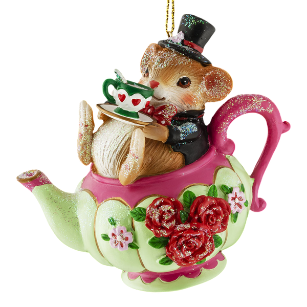 Елочная игрушка Erich Krause Decor. Мышонок в чайнике / 47710 - фото