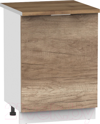 Шкаф под мойку Интермебель Микс Топ ШСРМ 850-2-600 (дуб каньон/дуб флагстаф темный) - фото