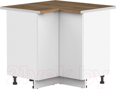 Шкаф под мойку Интермебель Микс Топ ШСРУМ 850-29-90 (белый премиум/дуб флагстаф темный) - фото