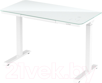 Стол с подъемным механизмом AOKE Europe С эл. приводом двухмоторный 114.5-35 / AK-GT10-YZF2-W (белый) - фото