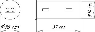 Выключатель для светодиодной ленты AKS Бесконтактный для шкафов накладной/врезной