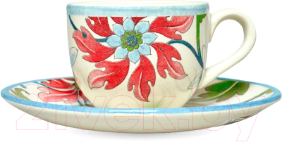 Чашка с блюдцем Grace By Tudor England Botanical Spiral GR04-90ES - фото