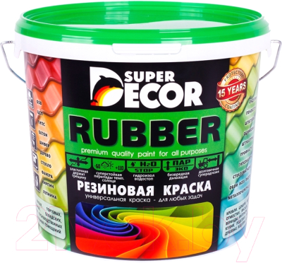 Краска Super Decor Резиновая №02 Черепица красная - фото