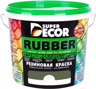 Краска Super Decor Резиновая №14 Изумруд - фото