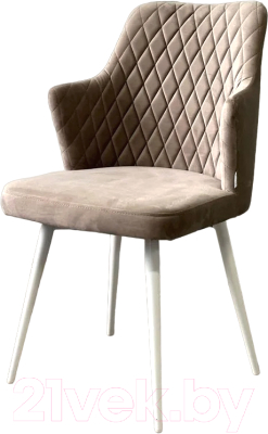 Стул M-City Herman / 461MC05513 (латте велюр/белый) - фото