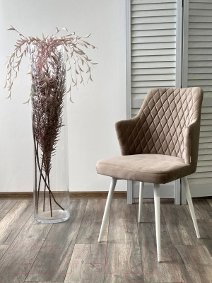 Стул M-City Herman / 461MC05513 (латте велюр/белый)