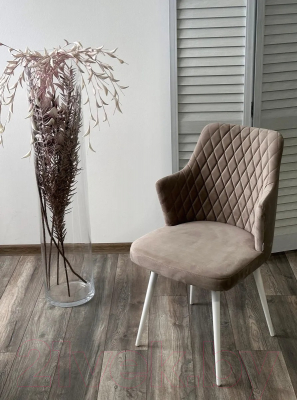 Стул M-City Herman / 461MC05513 (латте велюр/белый)