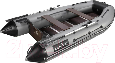 Надувная лодка Адмирал АМ-330 CF серо-черный - фото