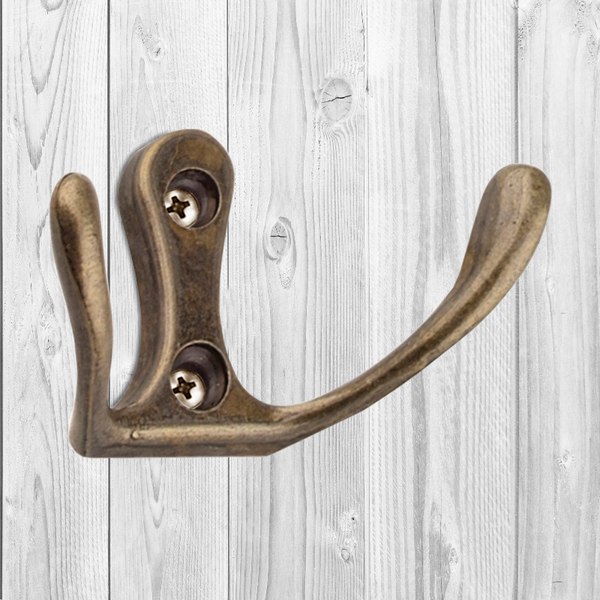 Крючок для одежды Trodos ZY-110М 2-рожковый сплав ЦАМ