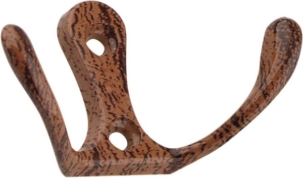 Крючок для одежды Trodos ZY-110М 2-рожковый сплав ЦАМ - фото