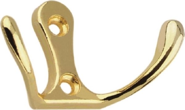 Крючок для одежды Trodos ZY-110М 2-рожковый сплав ЦАМ - фото