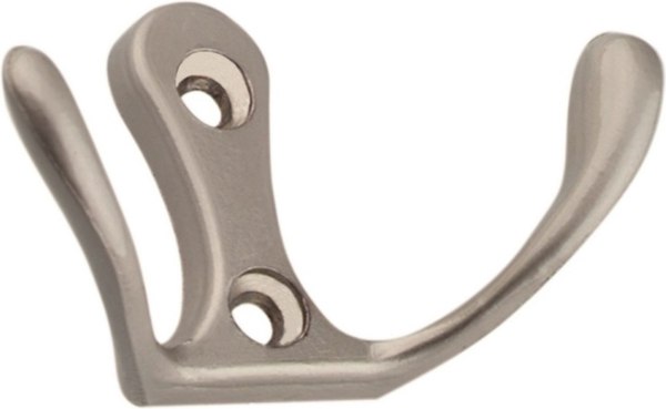 Крючок для одежды Trodos ZY-110М 2-рожковый сплав ЦАМ - фото